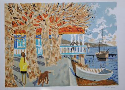 LE MARAIS - LELONG Pierre (1908 - 1984) - Gouache