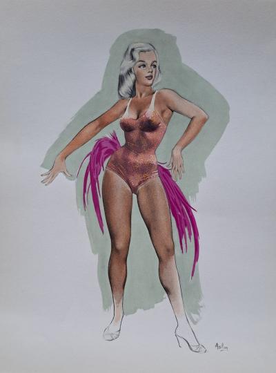 Alain Gourdon dit Aslan - Danseuse - Lithographie signée 2