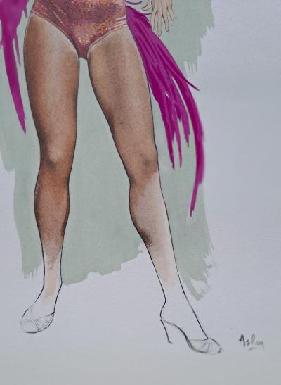 Alain Gourdon dit Aslan - Danseuse - Lithographie signée 2