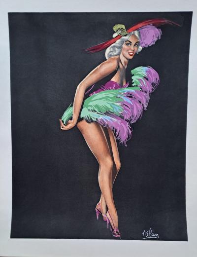 Alain Gourdon dit Aslan  - Pin Up - Lithographie signée 2