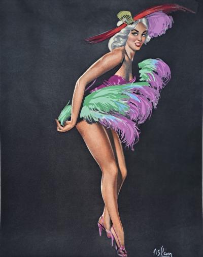 Alain Gourdon dit Aslan  - Pin Up - Lithographie signée 2