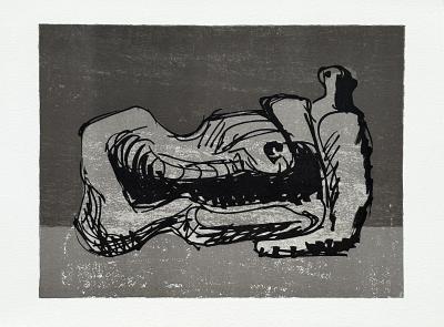 Henry MOORE - Nu allongé - Lithographie originale