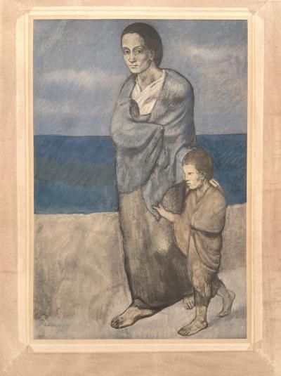 Pablo Picasso - Mother and Child, signed lithograph plate 2
