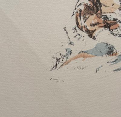 Léonard Tsuguharu FOUJITA - Femme et enfant, 1964 - Lithographie originale signée au crayon 2