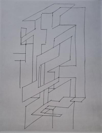 Victor VASARELY - Gordes Gestalt, 1948 - Original engraving, signed and numbered 2
