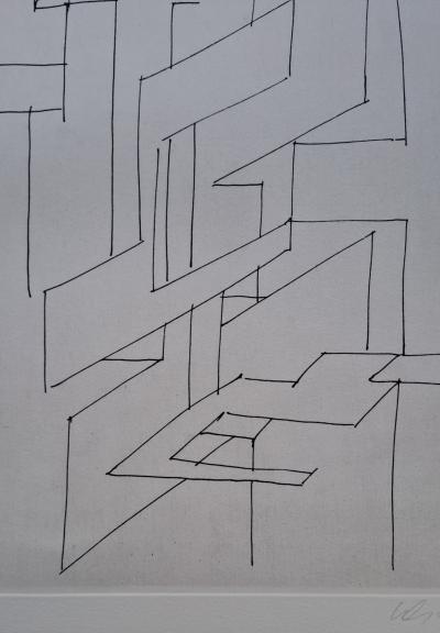 Victor VASARELY - Gordes Gestalt, 1948 - Original engraving, signed and numbered 2