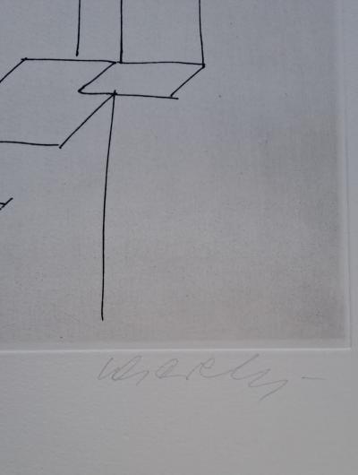 Victor VASARELY - Gordes Gestalt, 1948 - Original engraving, signed and numbered 2