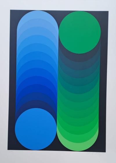 Victor VASARELY - Kidio, 1969 - Sérigraphie originale, signée et numérotée