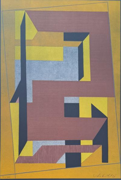 Victor VASARELY - Gordes Taira, 1948 - Lithographie originale, signée et numérotée 2