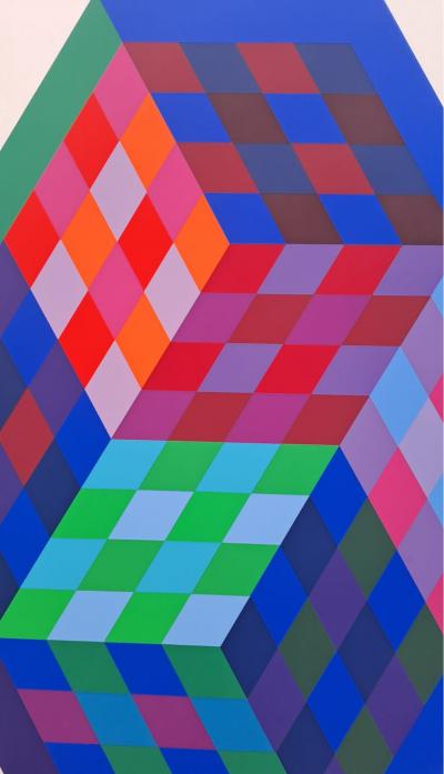 Victor VASARELY - Tridim, 1969 - Sérigraphie originale, signée et numérotée 2