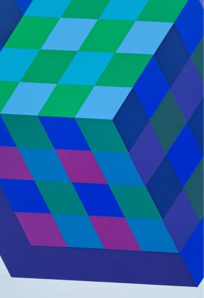Victor VASARELY - Tridim, 1969 - Sérigraphie originale, signée et numérotée 2