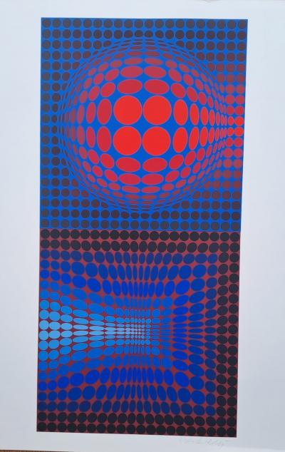 Victor VASARELY - Vega Pauk, 1970 - Sérigraphie originale, signée et numérotée 2