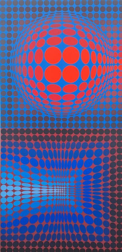 Victor VASARELY - Vega Pauk, 1970 - Sérigraphie originale, signée et numérotée 2