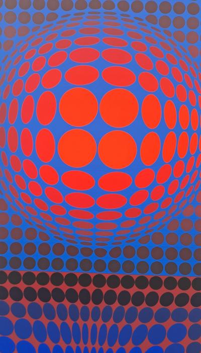 Victor VASARELY - Vega Pauk, 1970 - Sérigraphie originale, signée et numérotée 2