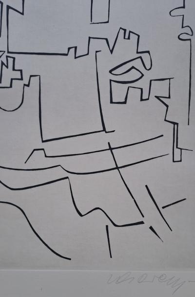Victor VASARELY - Gordes Village, 1948 - Gravure originale, signée et numérotée 2