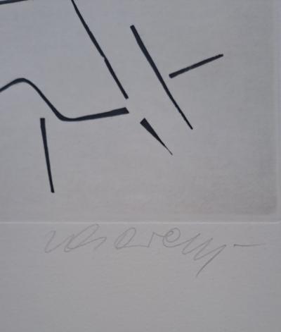 Victor VASARELY - Gordes Village, 1948 - Gravure originale, signée et numérotée 2