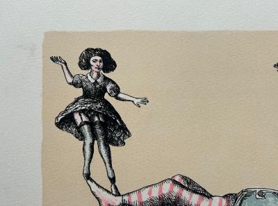 Roland TOPOR - La Bascule, Lithographie originale signée et numérotée 2