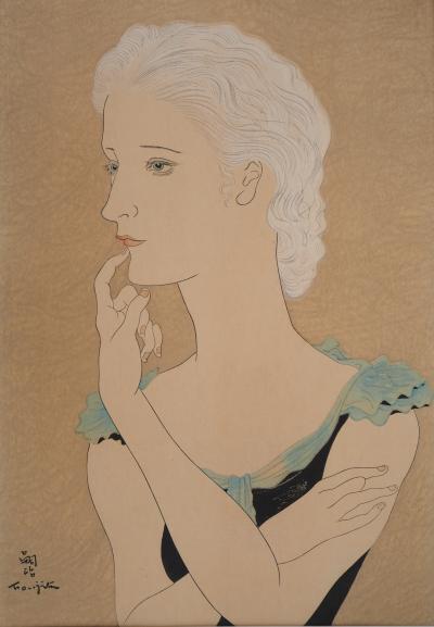 Léonard Tsuguharu FOUJITA : Jeune femme blonde, Gravure originale signée 2