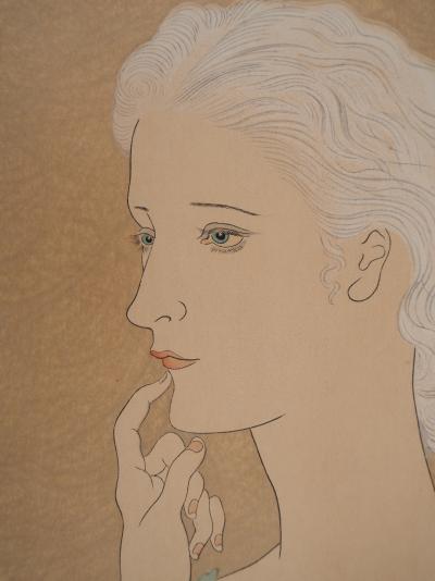 Léonard Tsuguharu FOUJITA : Jeune femme blonde, Gravure originale signée 2
