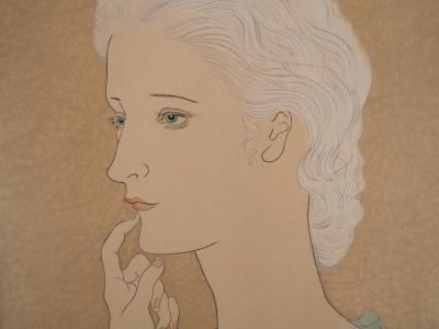 Léonard Tsuguharu FOUJITA : Jeune femme blonde, Gravure originale signée 2