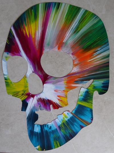 Damien Hirst - Skull - Requiem, Spin Painting, 2009, unique