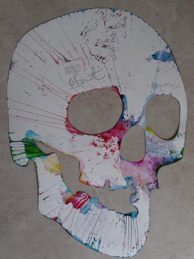 Damien Hirst - Skull - Requiem, Spin Painting, 2009, unique 2