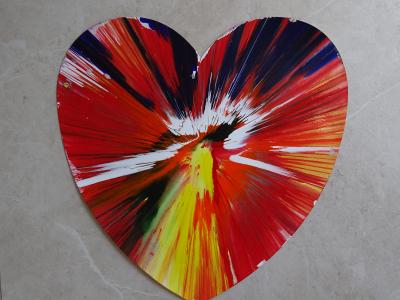 Damien Hirst  Heart - Requiem, Spin Painting, 2009, unique 2