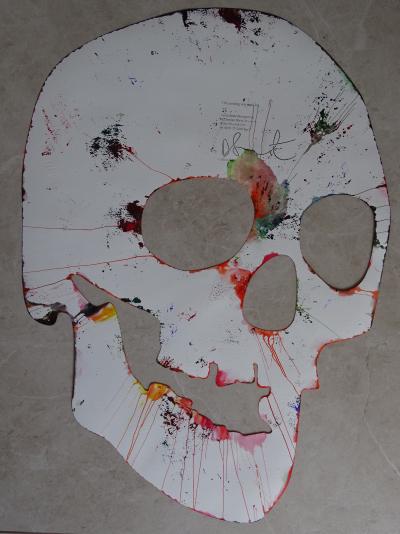 DAMIEN HIRST skull - Requiem, Spin Painting, 2009, unique 2