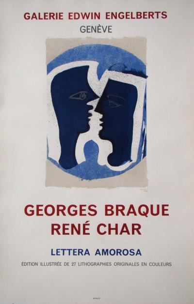 Georges BRAQUE - Le Couple - Lettera Amorosa, 1963 - Affiche d’exposition de luxe limitée 2