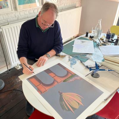 François SCHUITEN, Envie de ralentir (var), 2025, offset 2