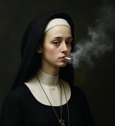 Smoking with God (IV) - 2025 - Mr Strange - Giclée sur papier 2