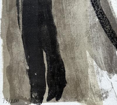 Bram Van Velde - Abstraction grise, 1977 - Lithographie originale signée numérotée crayon 2