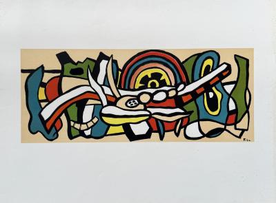 Fernand LEGER - Composition abstraite - Lithographie originale signée dans la planche 2