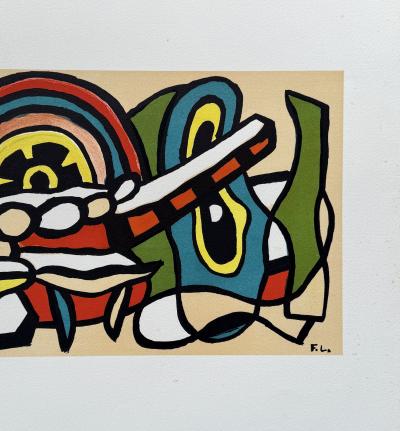 Fernand LEGER - Composition abstraite - Lithographie originale signée dans la planche 2