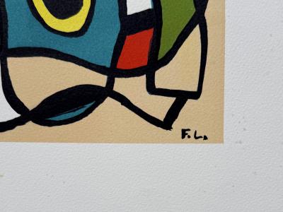 Fernand LEGER - Composition abstraite - Lithographie originale signée dans la planche 2