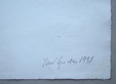 Yaw GUDUS - La tanière au loup, 1998 - Gravure originale, signée, datée et numérotée 2