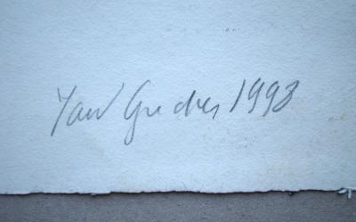 Yaw GUDUS - La tanière au loup, 1998 - Gravure originale, signée, datée et numérotée 2