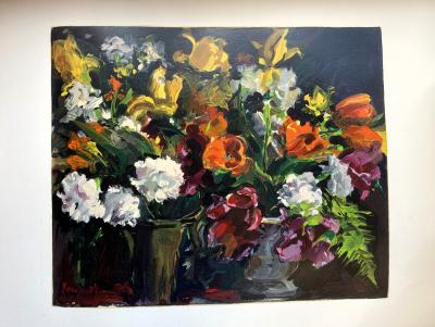 Maurice de VLAMINCK - Les deux vases de fleurs, 1960 - Bois gravé 2
