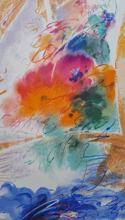 Albert Deman - Bâteau à voile - Lithographie originale, signée et numérotée 2