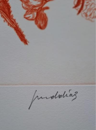 Gérard Diaz - Les haricots au vent - Gravure originale signée et numérotée 2