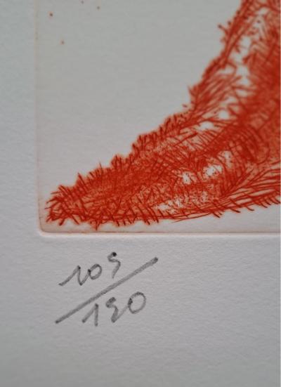 Gérard Diaz - Les haricots au vent - Gravure originale signée et numérotée 2