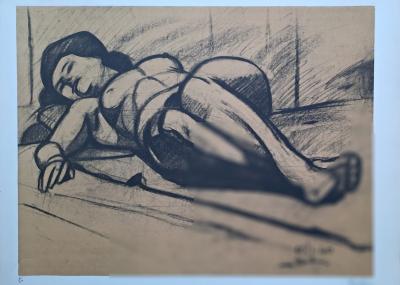 Georges Joubin - Femme allongée - Lithographie originale, signée et numérotée 2