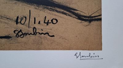 Georges Joubin - Femme allongée - Lithographie originale, signée et numérotée 2