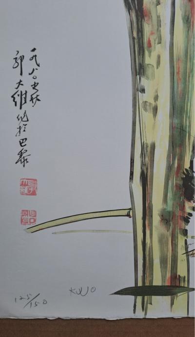 Da-Wei Kwo - Chat perché - Lithographie originale signée et numérotée 2