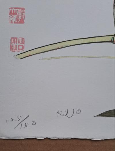 Da-Wei Kwo - Chat perché - Lithographie originale signée et numérotée 2