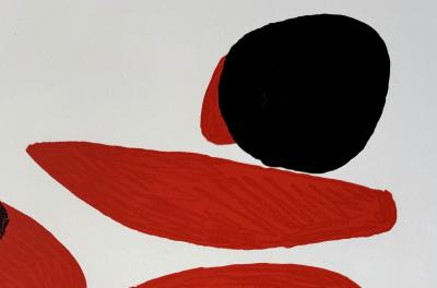 Alexander Calder - Quatres rouges, trois noirs et une jaune - Lithographie originale 2
