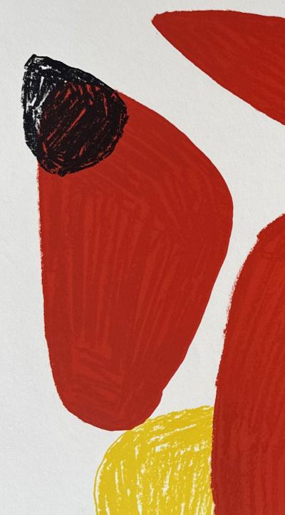 Alexander Calder - Quatres rouges, trois noirs et une jaune - Lithographie originale 2
