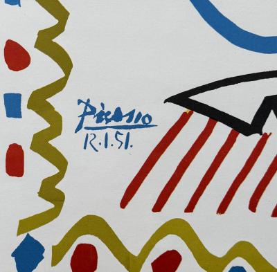 Pablo Picasso - Carnaval : le Roi - Lithographie signée dans la planche 2