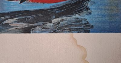 Zarou - Le port de Cannes - Lithographie originale signée 2