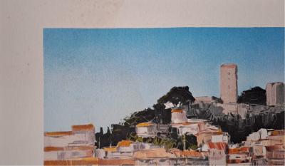 Zarou - Le port de Cannes - Lithographie originale signée 2